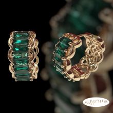 18K Gold Filled, antiallergén fülbevaló  - Nina green
