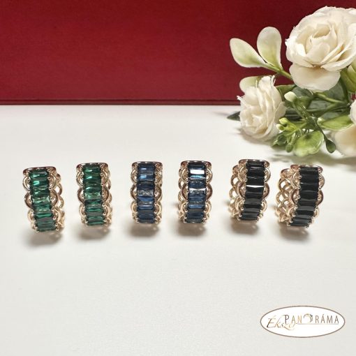 18K Gold Filled, antiallergén fülbevaló  - Nina green