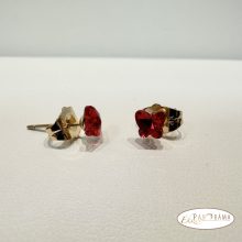 Eredeti kristályos, beszúrós fülbevaló - Butterfly red