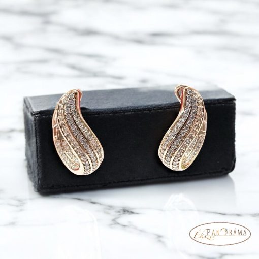 18K Gold Filled, antiallergén fülbevaló tűkristályokkal  - Thabita