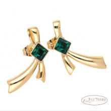 18K Gold Filled, eredeti kristályos fülbevaló - Milla smaragd