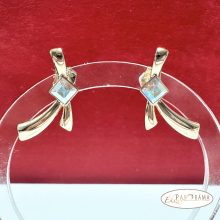 18K Gold Filled, eredeti kristályos fülbevaló - Milla AB