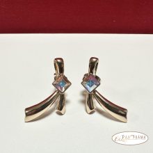 18K Gold Filled, eredeti kristályos fülbevaló - Milla AB