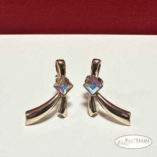 18K Gold Filled, eredeti kristályos fülbevaló - Milla AB