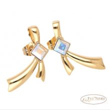 18K Gold Filled, eredeti kristályos fülbevaló - Milla AB