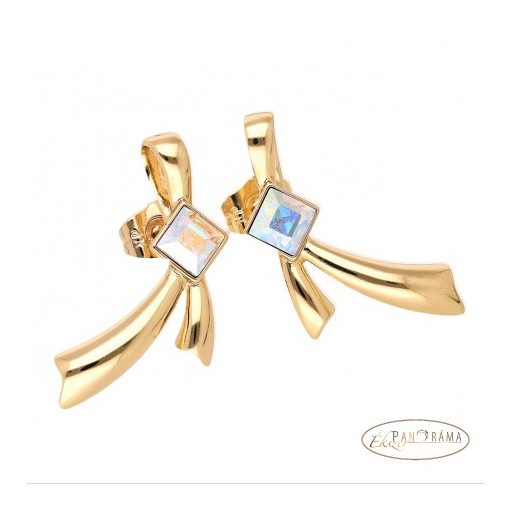 18K Gold Filled, eredeti kristályos fülbevaló - Milla AB