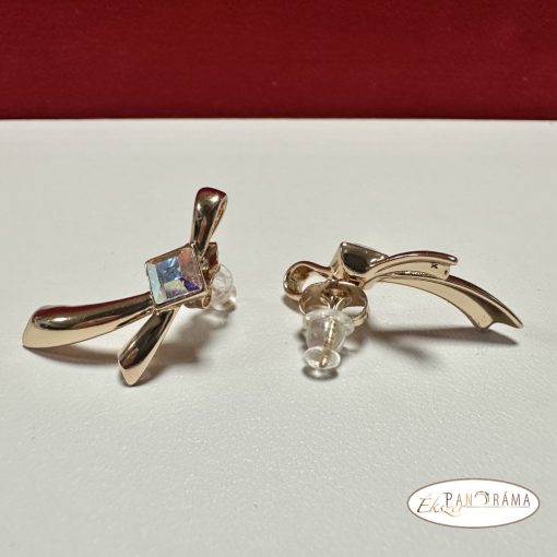 18K Gold Filled, eredeti kristályos fülbevaló - Milla AB