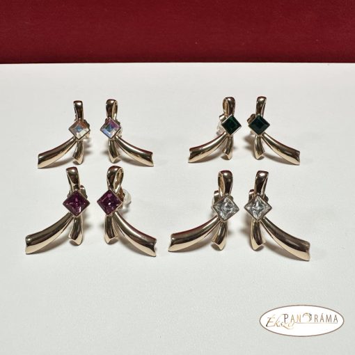 18K Gold Filled, eredeti kristályos fülbevaló - Milla Crystal