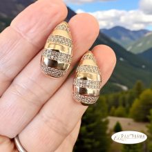 18K Gold Filled, bőrbarát, stiftes, beszúrós fülbevaló kristályokkal- Dorothea