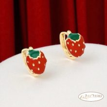  18K Gold Filled, bőrbarát gyerek fülbevaló  - Eperke