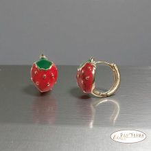  18K Gold Filled, bőrbarát gyerek fülbevaló  - Eperke