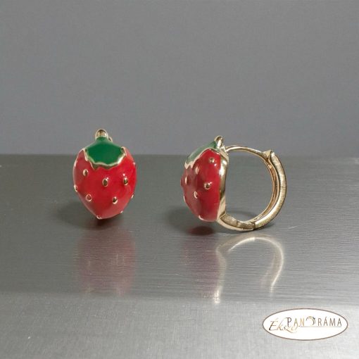  18K Gold Filled, bőrbarát gyerek fülbevaló  - Eperke