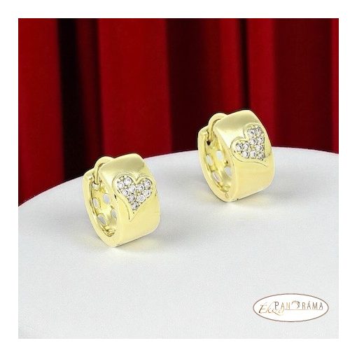 14K Gold filled, bőrbarát fülbevaló - Little heart