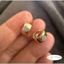 14K Gold filled, bőrbarát fülbevaló - Little heart