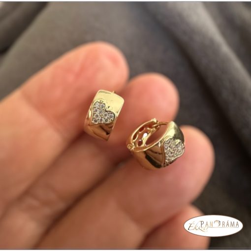 14K Gold filled, bőrbarát fülbevaló - Little heart