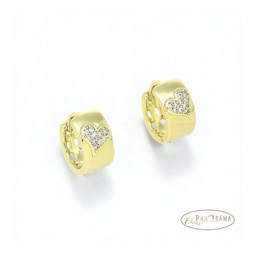 14K Gold filled, bőrbarát fülbevaló - Little heart