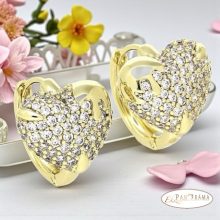 14K Gold Filled fülbevaló - Szív