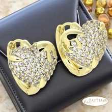 14K Gold Filled fülbevaló - Szív