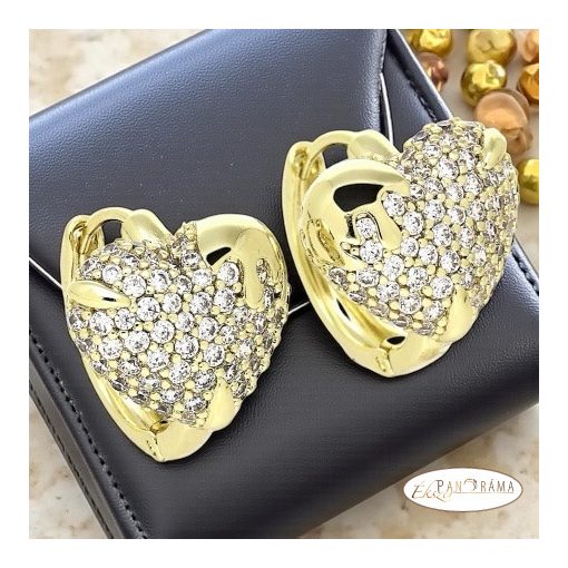 14K Gold Filled fülbevaló - Szív