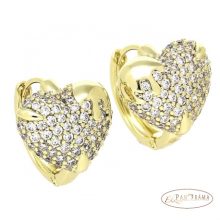 14K Gold Filled fülbevaló - Szív