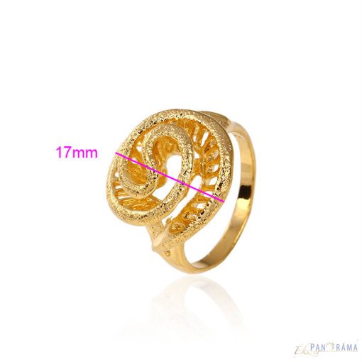 Gyűrű Gold Filled  spirálos mintázatú