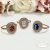 18 K Gold Filled  gyűrű - Princess big White