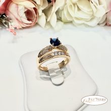  18 K Gold Filled páros gyűrű - Diána blue