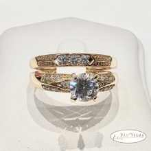  18 K Gold Filled páros gyűrű - Diána white