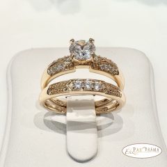  18 K Gold Filled páros gyűrű - Diána white
