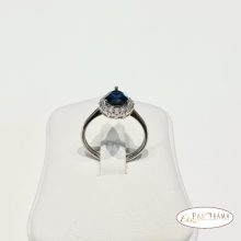 White Gold Filled kristályos  gyűrű - Anette Blue
