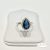 White Gold Filled kristályos  gyűrű - Anette Blue