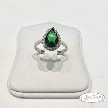 White Gold Filled kristályos  gyűrű - Anette Green