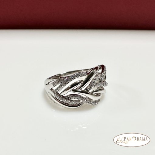 White Gold Filled kristályos  gyűrű - Matilda