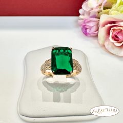 18K Gold Filled  gyűrű - smaragd