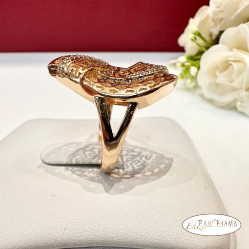 18K Gold Filled  női pecsétgyűrű  - Essenza
