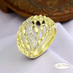 14K Gold Filled  női gyűrű kristállyal - Erna