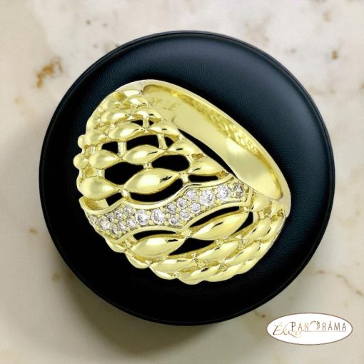 14K Gold Filled  női gyűrű kristállyal - Erna