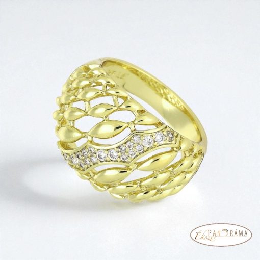 14K Gold Filled  női gyűrű kristállyal - Erna