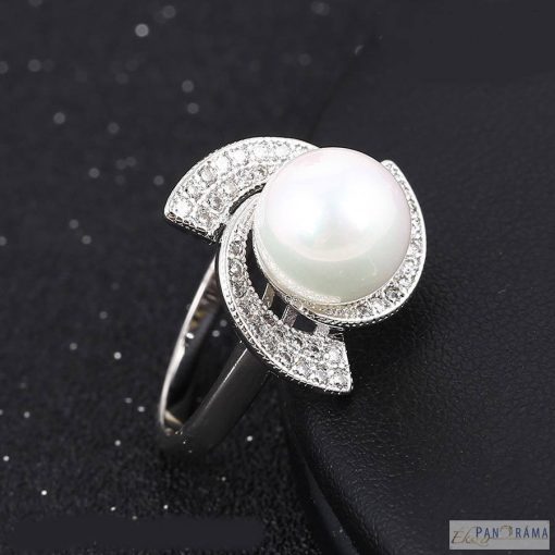 Gold Filled White gyűrű pearl