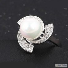 Gold Filled White gyűrű pearl