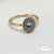 18 K Gold Filled gyűrű swaro kristállyal - Franciska blue