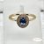 18 K Gold Filled gyűrű swaro kristállyal - Franciska blue