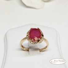 18 K Gold Filled  gyűrű , kristállyal - Imelda fuxia