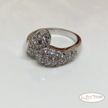 White Gold Filled kristályos  gyűrű - Edita