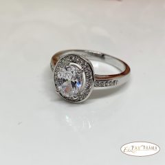 White Gold Filled kristályos  gyűrű - Lanza