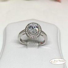 White Gold Filled kristályos  gyűrű - Lanza