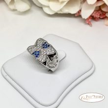 White Gold Filled kristályos  gyűrű - Love