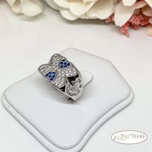 White Gold Filled kristályos  gyűrű - Love