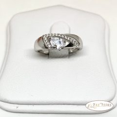 White Gold Filled kristályos  gyűrű - Sofia
