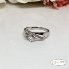 White Gold Filled kristályos  gyűrű - Sofia